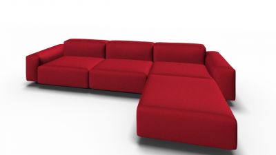 Soft Modular Sofa 3 seater with Chaise Longue Vitra